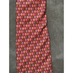 Vineyard Vines - Men's Red B B Brands Logo Patterned Silk‎ Neck Tie - Pre-owned